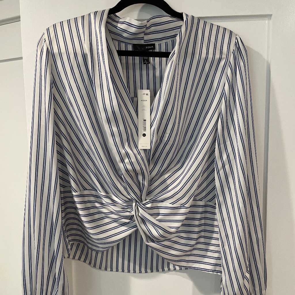 Aqua Brand Twist Front Shirt Aqua Brand Twist Front Shirt